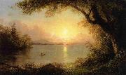 Frederic Edwin Church Lake Scene oil on canvas